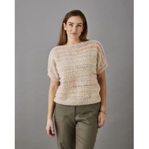 Lststrikket t-shirt med hulmnster