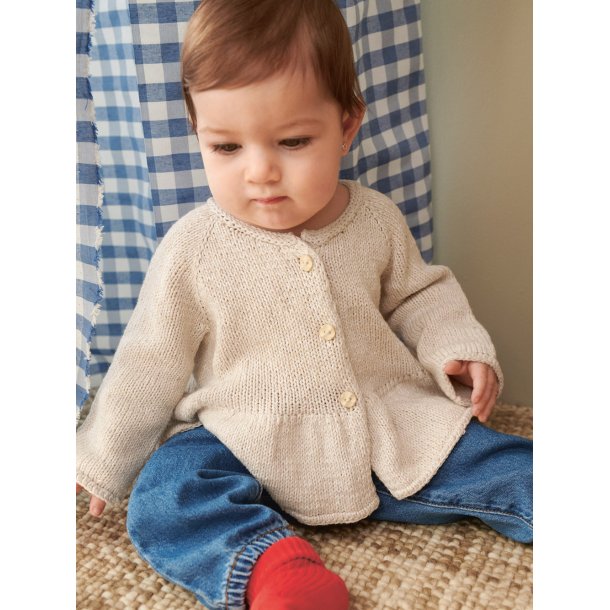 Dina Peplum Cardigan Baby ( Opskriften kan kun kbes sammen med mindst 3 ngl. garn )