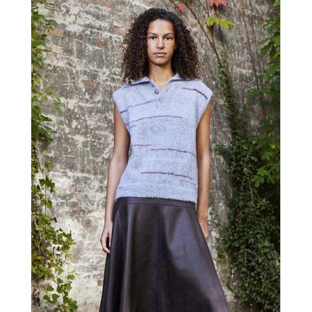 Vest/top med polokrave i Nellie by Permin