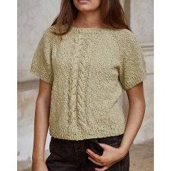 Raglan T-shirt med snoninger.  Gratis med k�b af garn til opskriften.