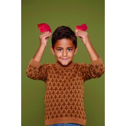 Raglan sweater med trer af Cecilie Skog - Til brn