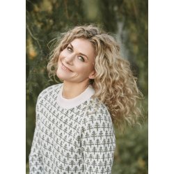 Raglan sweater med trer af Cecilie Skog - Dame str.