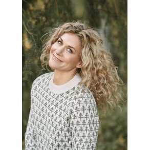 Raglan sweater med trer af Cecilie Skog - Dame str.