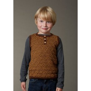 Drenge vest med strukturmnster.