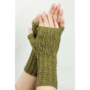 Halv vanter med bladmnster.