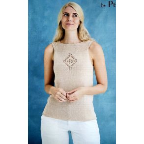 Sommertop med lille hulmnster.